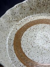 Vintage ARLENE SOLOMON Studio Art Pottery Pie Serving Dish Speckled Stoneware picture