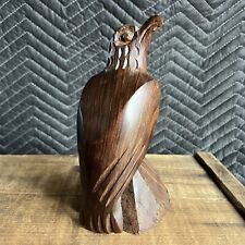 Beautiful Vintage Mid Century Carved Ironwood Wooden Eagle Sculpture Statue picture