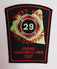 RARE West Earl Fire Company 29 (Lancaster County) PA Pennsylvania patch - NEW picture