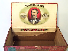 Antique Cigar Box Col Drake 1st. Oil Well R.W. Steber Co Tinkham Bros Jamestown picture