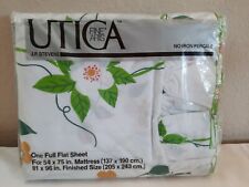 VTG Utica By J P Stevens Full Flat Sheet Ruffle Strawberry Patch II Sealed NIP picture