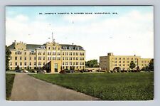 Marshfield WI-Wisconsin St Joseph's Hospital Nurses Home Vintage c1958 Postcard picture