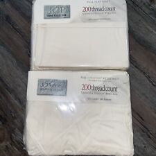 Vtg JC Penney Home Coll. Smooth Touch Percale Full Sheet Set  New picture