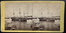 USS North Carolina Civil War Receiving Ship 1860’s Real Photo Stereoview picture