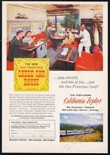 1961 San Francisco Cable Car Room gay colorful California Zephyr vtg print ad picture