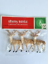 Vintage Shiny Brite Reindeer Deer Made In Hong Kong Original Packaging picture