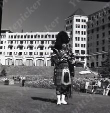 a15 Original Negative 1966 Canada Lake Louise Hotel Bagpiper 896a picture