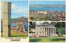 Dundee Scotland Highland Greeting 1963 Vintage Postcard Tay Bridge  picture