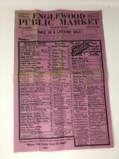 1930's Miller's Public Market Advertising Poster Wall Grocery Store Englewood CO picture