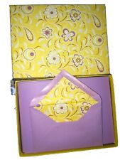 1980s Stationary Floral Purple & Yellow Original Packaging picture