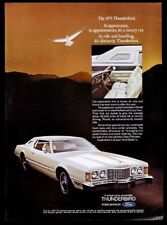 1973 Ford Thunderbird white car photo vintage print ad picture