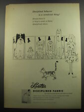 1955 Bates Fabric Ad - Disciplined behavior picture