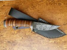 Amazing Custom Handmade Damascus Steel Hunting,Skinner Knife 8.5'',Wood Handle picture