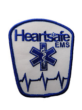 HEART SAFE EMS PARAMEDIC TRAING EQUIPMENT  VINTAGE PATCH BADGE BOLTON ONTARIO picture