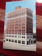 a Vintage 1930s Postcard Riker Building Street View Pontiac Michigan Sample Card picture