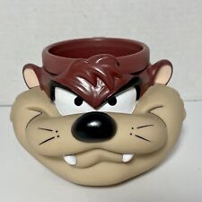 1992 Vtg Plastic TAZ Tasmanian Devil LOONEY TUNES Warner Bros 3D Mug Coffee Cup picture