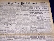1947 MAY 13 NEW YORK TIMES - BROAD INQUIRY ON PALESTINE - NT 2769 picture
