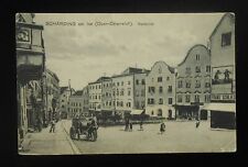 1918 Stadtplatz Horse Carriage Shops Signs Scharding Schärding Austria Postcard picture