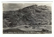 RPPC John Day Highway Oregon through Rock Cliffs Vintage Postcard picture