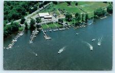SOUTH HADLEY, Massachusetts MA ~ Aerial View BRUNELLE'S MARINA c1960s  Postcard picture