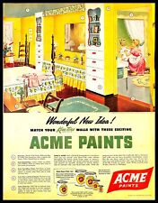 1948 Acme Paints Vintage PRINT AD Wall Finish Elizabeth Whitney Interior Design picture