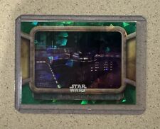 2024 Topps Chrome Star Wars Sapphire #82 DUEL BENEATH THE PALACE Green #’d 14/99 picture