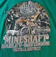 Rare Harley Davidson USA Mine Shaft Hatfield & McCoy Feud T Shirt Mens Large KY picture