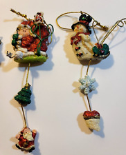 Christmas Tree Ornaments Decorations Santa Clause Angel Snowman Dangles picture