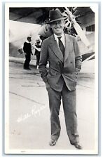 c1940's Will Rogers Airplane Aircraft Unposted Vintage RPPC Photo Postcard picture