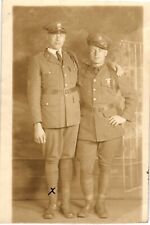 Two US Soldiers Friends RPPC Real Photo Unused Postcard c1920-30s picture