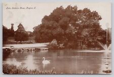 Dayton Ohio OH Soldiers Home Lake Swan Fountain Vintage 1909 Postcard picture
