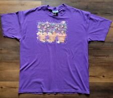 Winnie The Pooh Disney Flowers Purple Vintage T Shirt XL picture