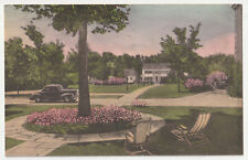 c1940s~Ford Deluxe Coupe~Patrick Henry House Dearborn MI Hand Colored~Postcard picture