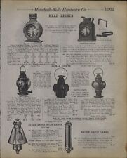 1912 PAPER AD 4 PG Locomotive Railroad Headlight Signal Light Lamp Store Harp  picture