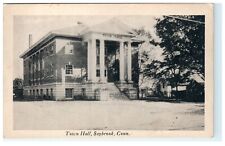 Town Hall Exterior Street Saybrook CT Connecticut Early Postcard W & L Midas picture