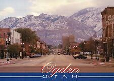Ogden Utah, 25th Street, Historic District, Restored Buildings, Cars -- Postcard picture