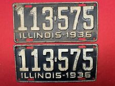 1936 Illinois Automobile  License Plates picture
