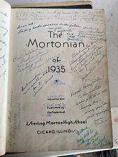 Vintage 1935 Morton High School Yearbook Signed by MANY The Mortonian picture