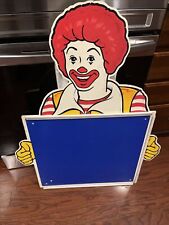 Vintage Ronald Mcdonald Happy Meal In-Store Display Sign Menu Board picture