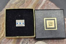 vintage General Motors 15 year service, lapel pin, 3 sapphires, 10KGF, in box picture