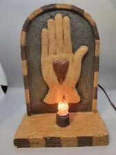 VERY RARE EARLY DAVID HARDEN (DAVID'S) FOLK ART~HEART IN HAND CANDLE LAMP~NICE picture
