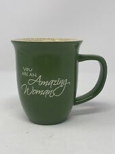 You are An Amazing Woman Mug Cup Proverbs 31:29 Green Tan Abbey Press picture