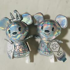 Hallmark Itty Bittys Disney 100 Mickey Mouse Minnie Set Iridescent Silver New picture