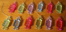 12 Christmas Hard Candy Sparkle Sugar Ornament Candies Kitchen Home Decor NEW picture