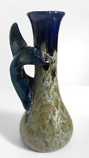 Vintage Doug Wylie Whale Tail Vase Oringal Clayfish Design Ceramic 11” picture