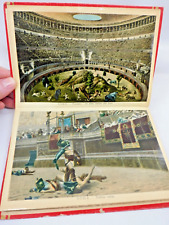Souvenir Photo Book Rome Italy Fold Out Vtg 1950s 32 Color Plates Map HC Cecami picture