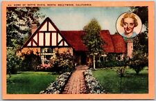 Home Of Bette Davis North Hollywood California CA Entrance Landscape Postcard picture