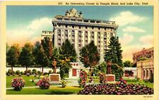 Vintage Postcard- Temple Block, Salt Lake City, UT Early 1900s picture