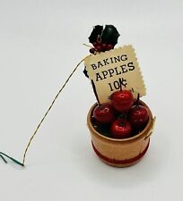 Vintage Kurt Adler Baking Apples 10 Cents A Bucket Christmas Ornament Wooden picture