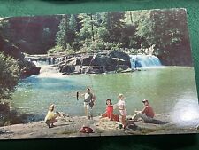 Postcard NC Fishing Linville Falls Upper North Carolina Blue Ridge Parkway 1963 picture